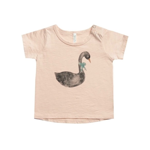 Rylee + Cru Other - rylee + cru 3-6 months swans basic tee soft peach pink cotton